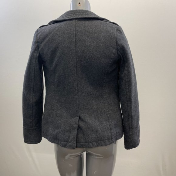 American Eagle Double Breasted Peacoat Women's Size XS Gray Wool Blend - Picture 3 of 4